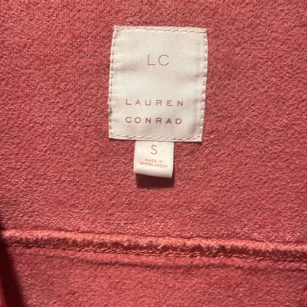 LC Lauren Conrad cotton blend brushed Jacket Cropped Style - Picture 2 of 5